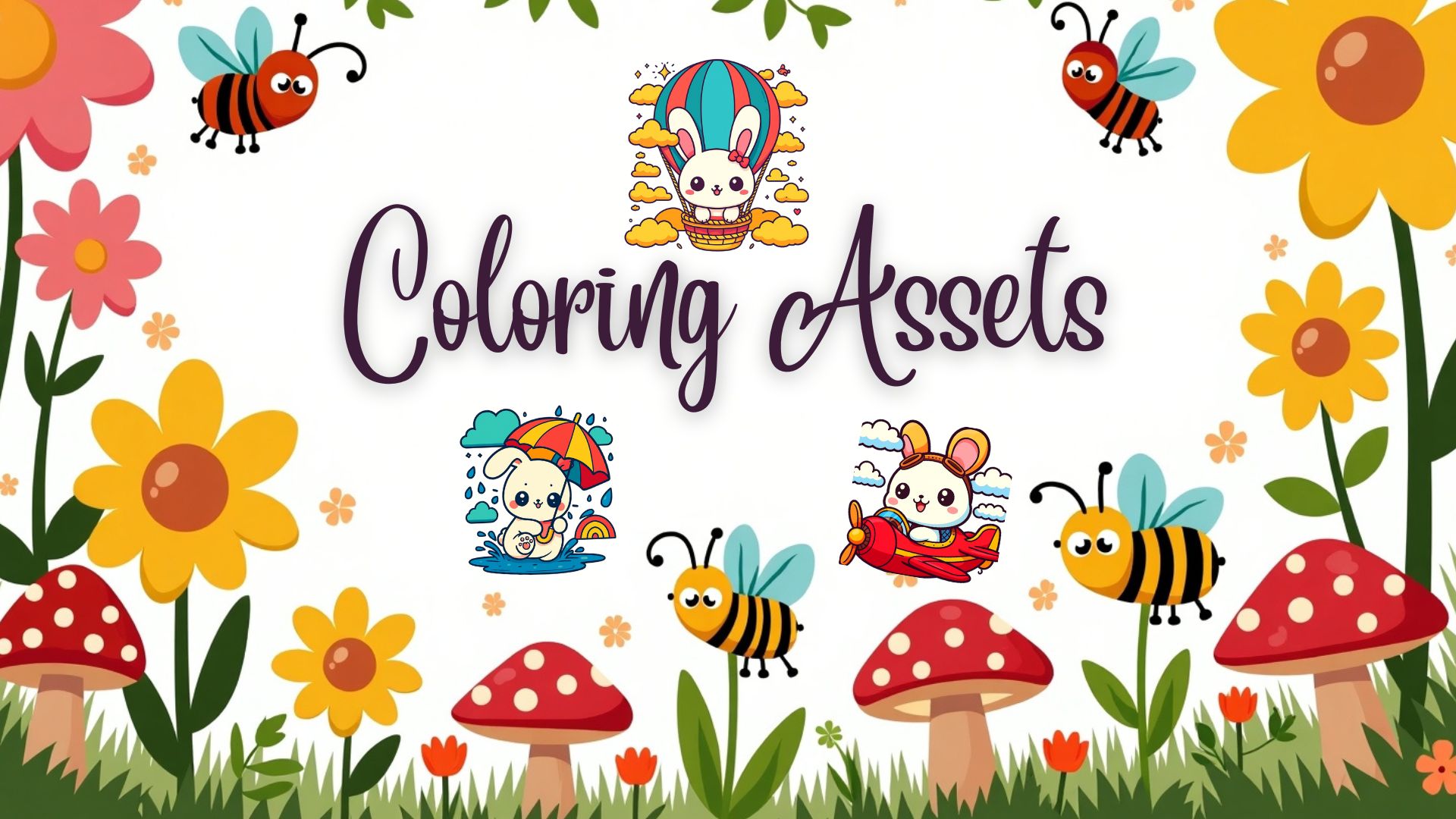 Cute Bunny Coloring Pages – 635 Designs | Instant Digital Download