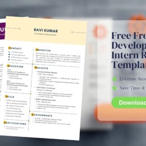 Frontend Developer Intern Resume Template