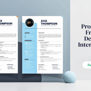 Frontend Developer Intern Resume